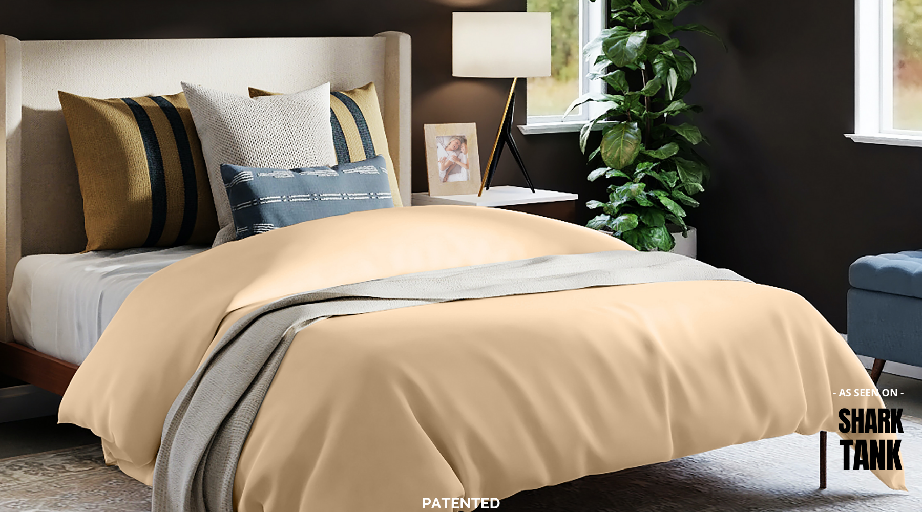 Luxury duvet cover - Easy to Change - featured on SHARK TANK!