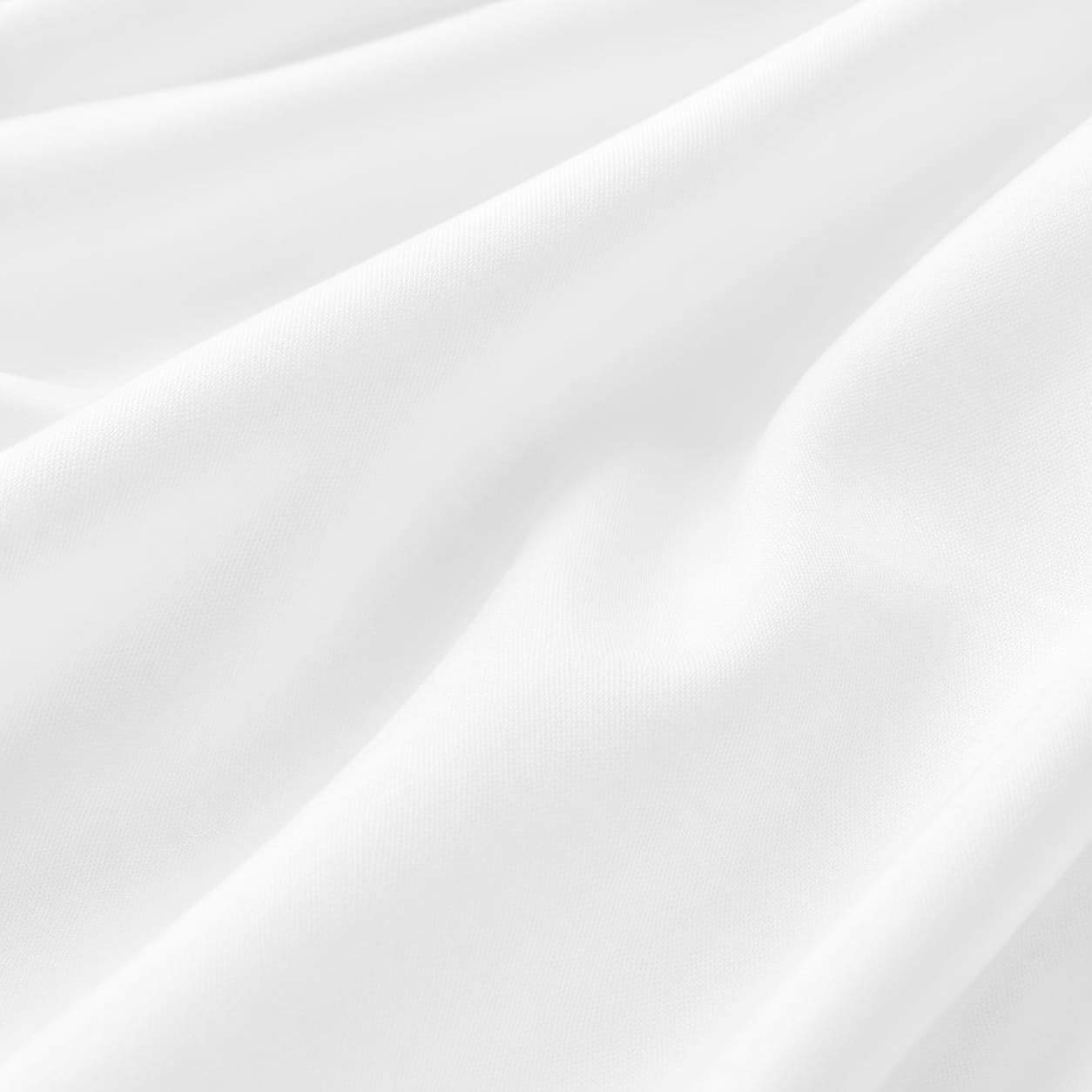Macro close-up of Beddley White 300-thread-count 100% cotton sateen fabric texture