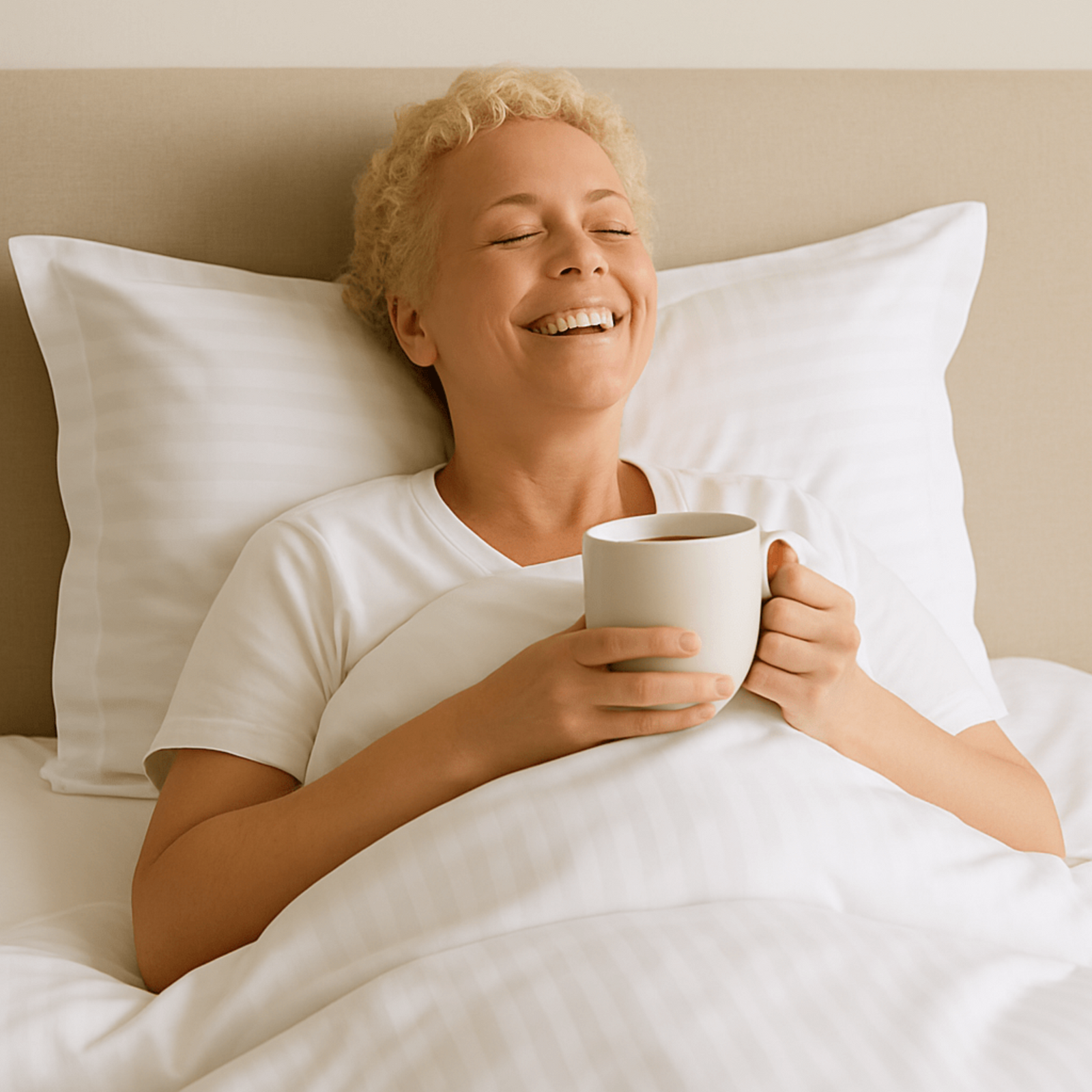 Beddley Pacific White-on-White Striped Easy-Change® Duvet Cover with three sided open easycare zipper