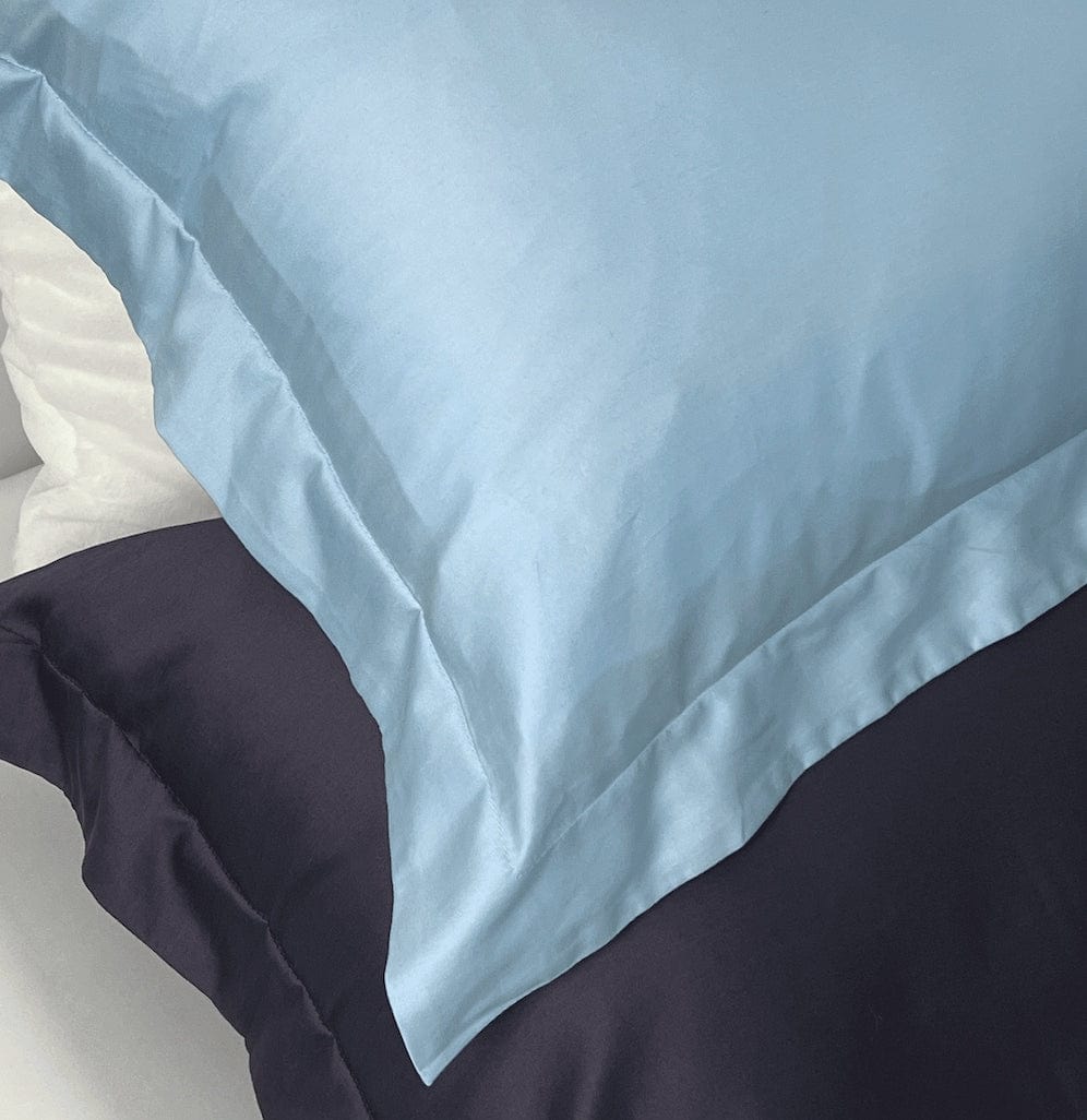 beddley Cashmere Blue Sham with three sided open easycare zipper