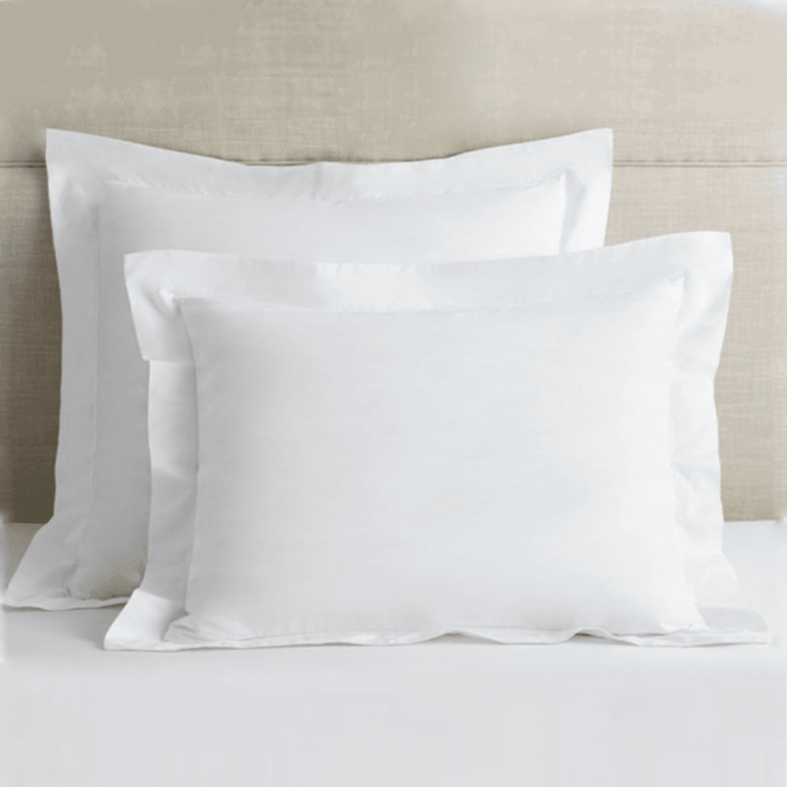 White fashion sham pillows