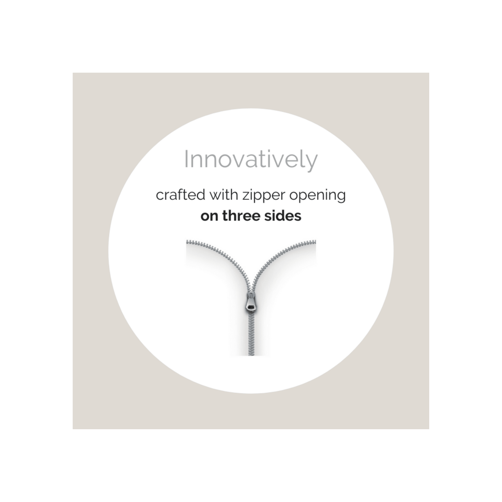 White Stripes Duvet Cover Set with three sided open easycare zipper