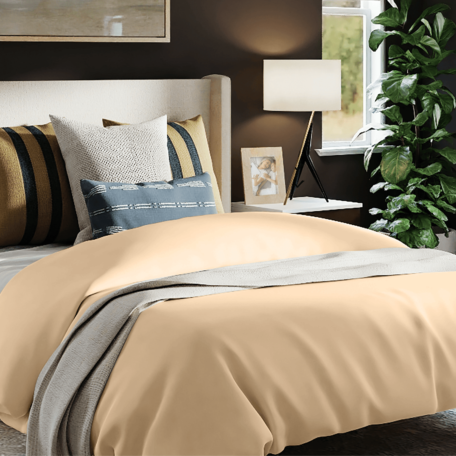 Easy Change Champagne Duvet Cover - Beddley