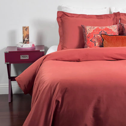 Terracotta Easy-Change® Duvet Cover - beddley.com