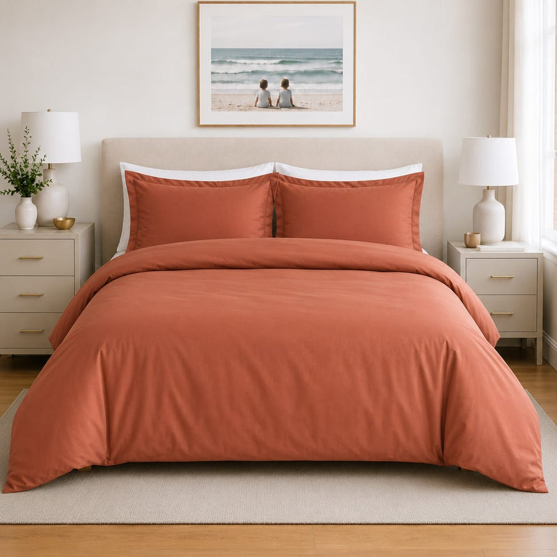 Baked Clay Easy-Change® Duvet Cover