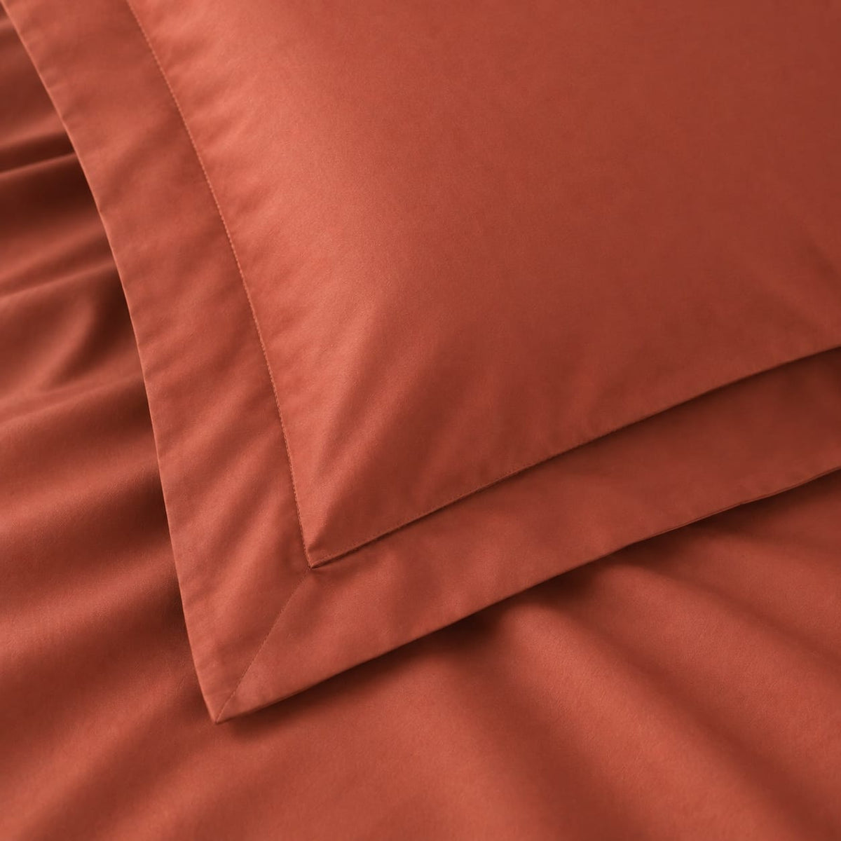 beddley Baked Clay Sham with three sided open easycare zipper