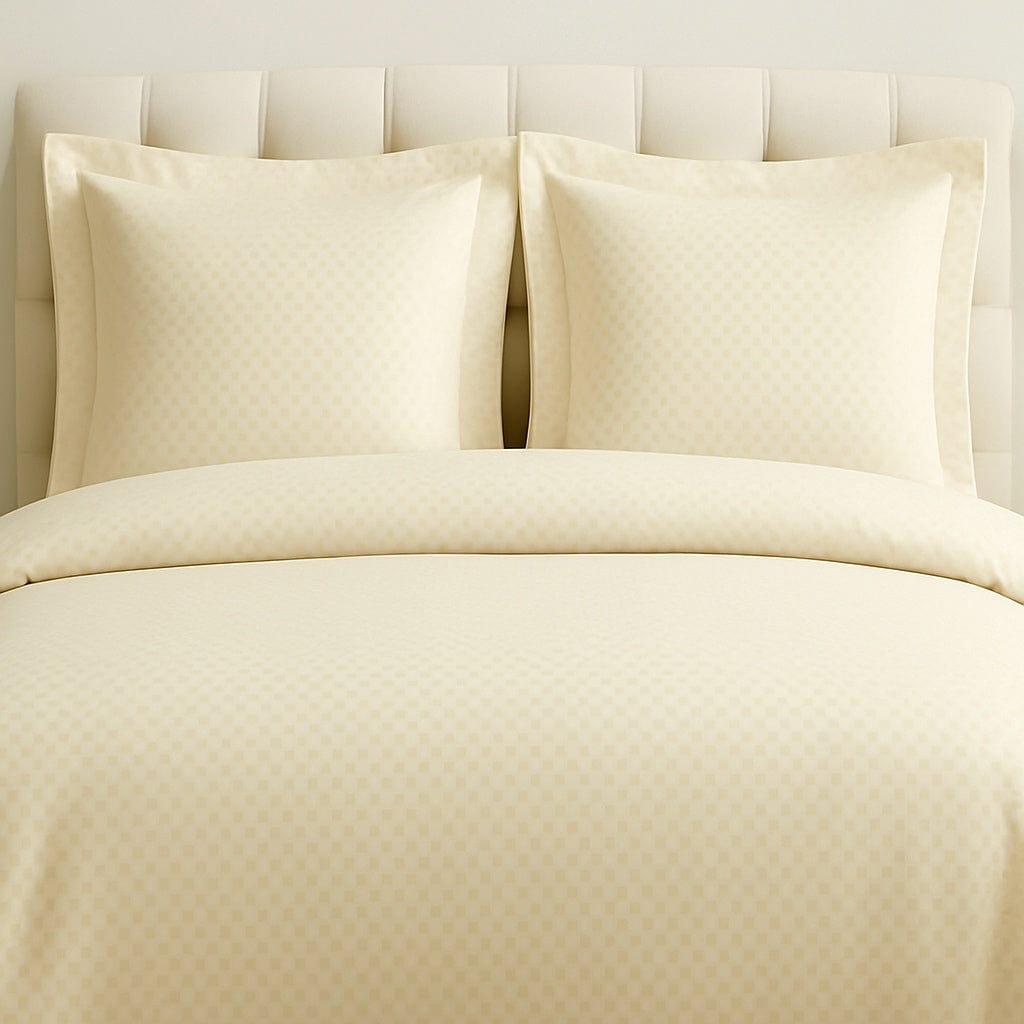 beddley Pearl Dobby Beige Easy-Change® Duvet Cover with three sided open easycare zipper