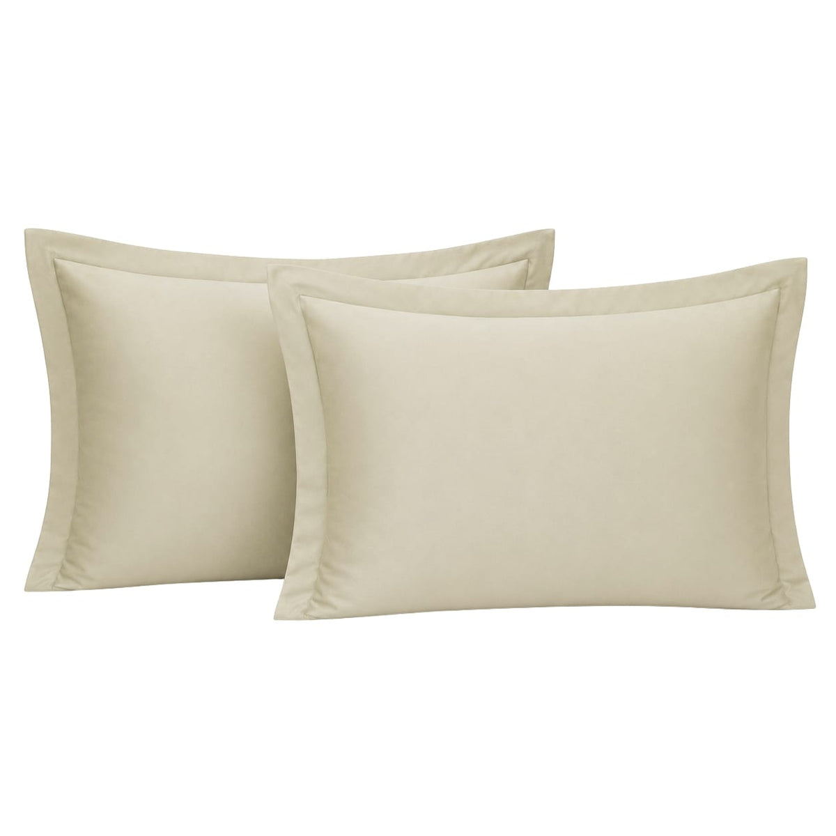 Beige Easy-Change™ Zippered Pillow Shams – Set of 2