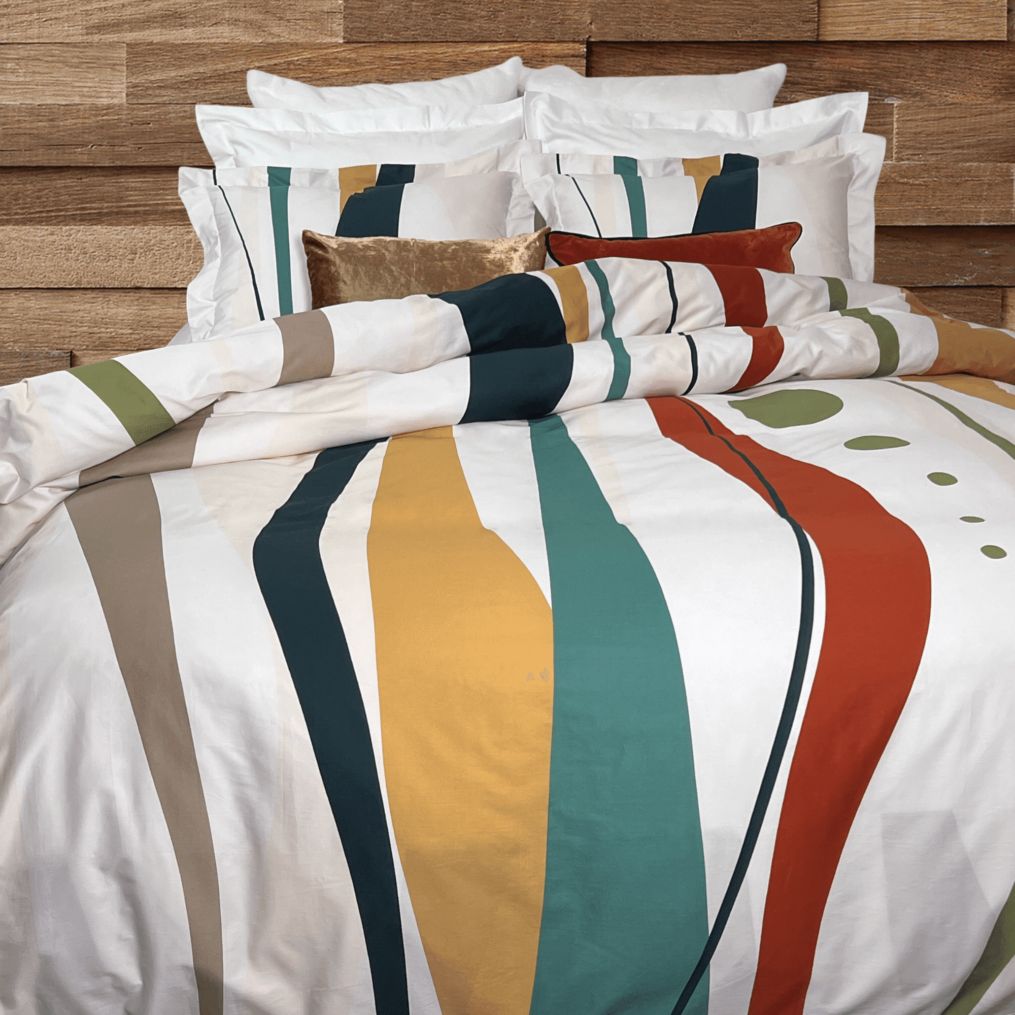 beddley printed Easy-Change™ Duvet Cover Set with three sided opening zipper