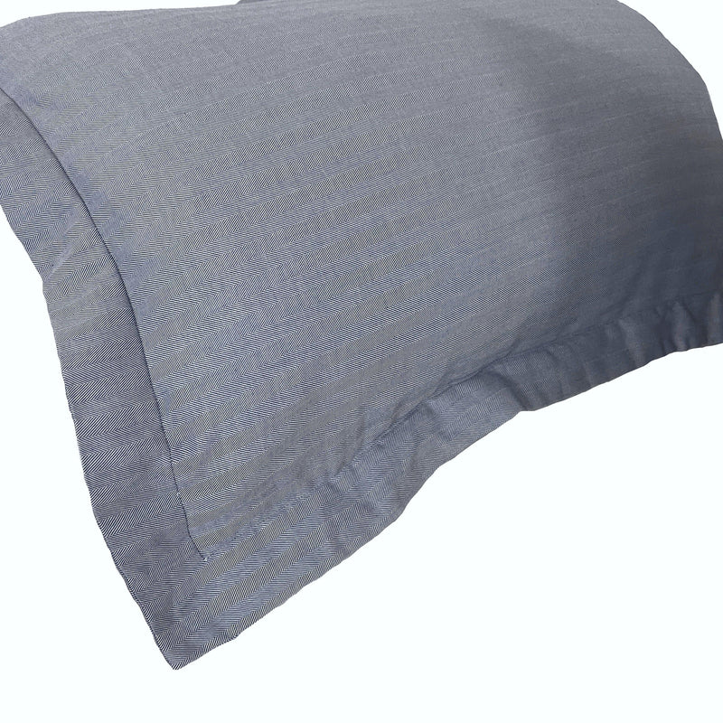 Blue Sham - Herringbone