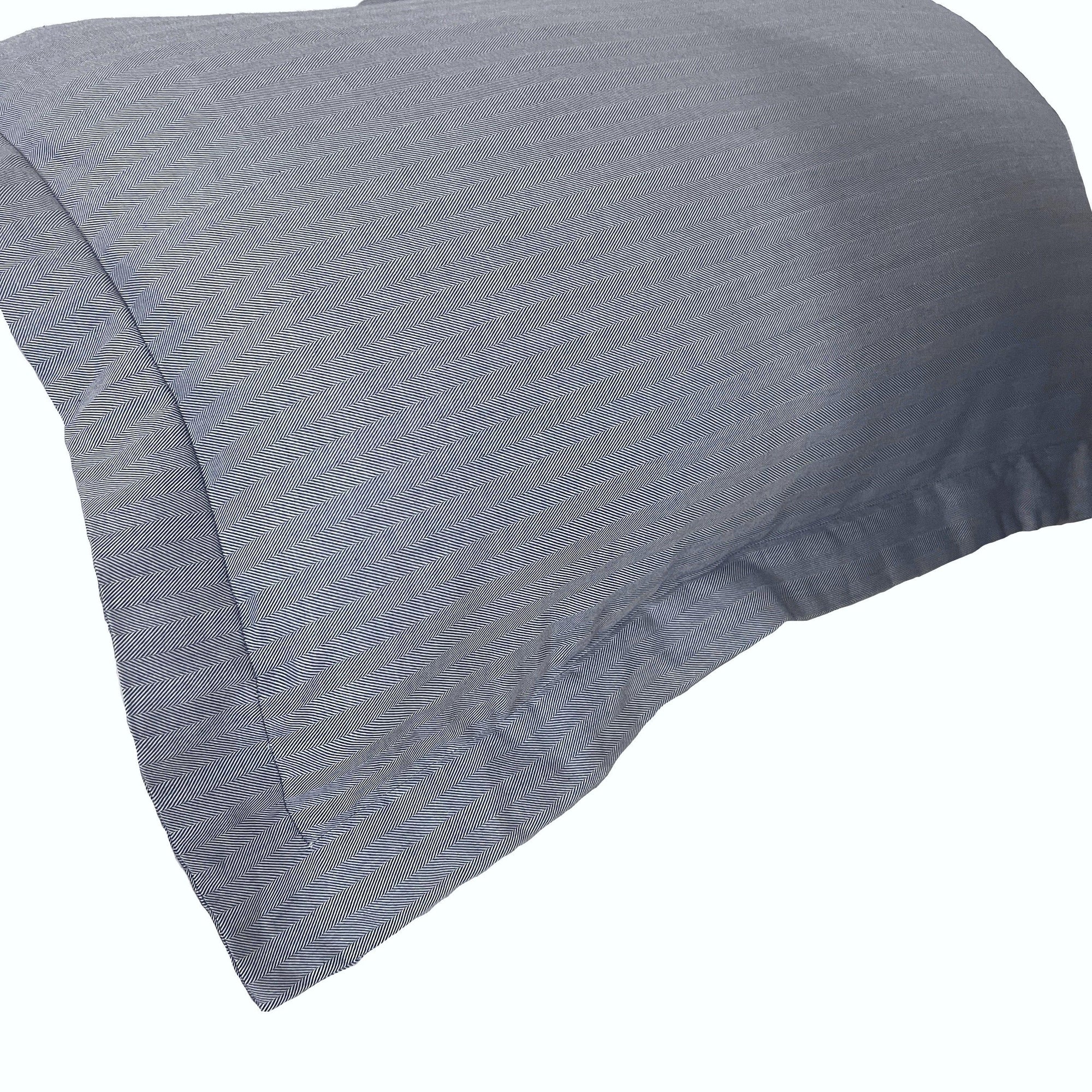 Beddley Blue Sham - Herringbone | Beddley - beddley.com