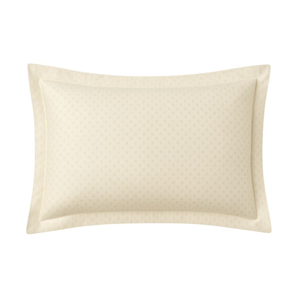 Beddley Pearl Dobby Beige Sham with three sided open easycare zipper