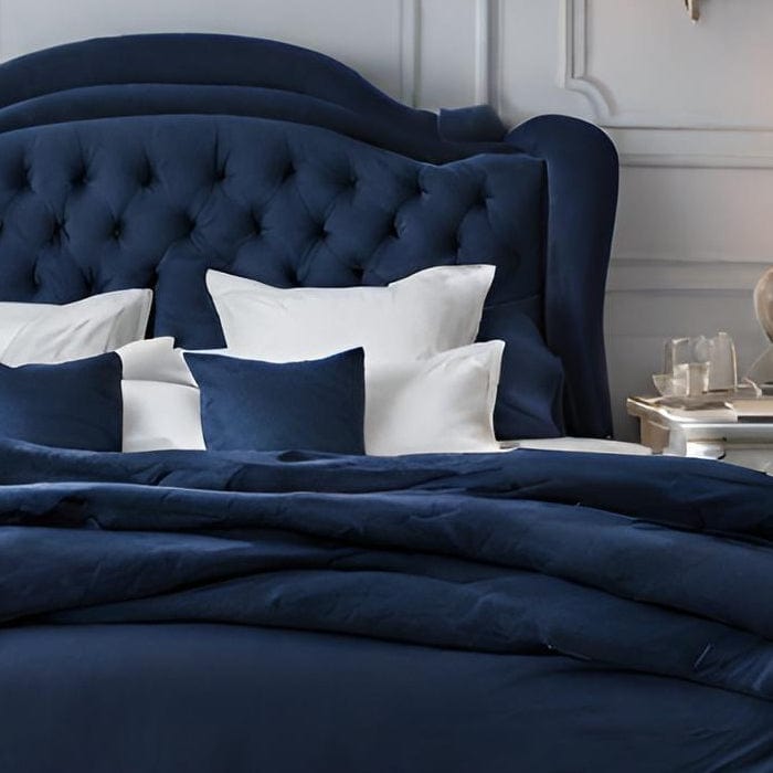 beddley Navy Blue Easy-Change® Duvet Cover with three-sided zipper