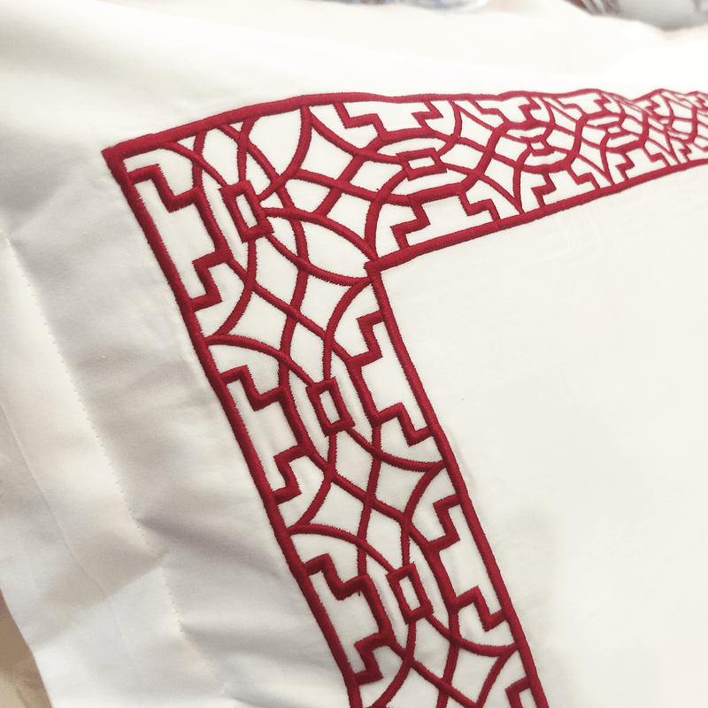 Opulent Elegance Embroidered Pillow Sham