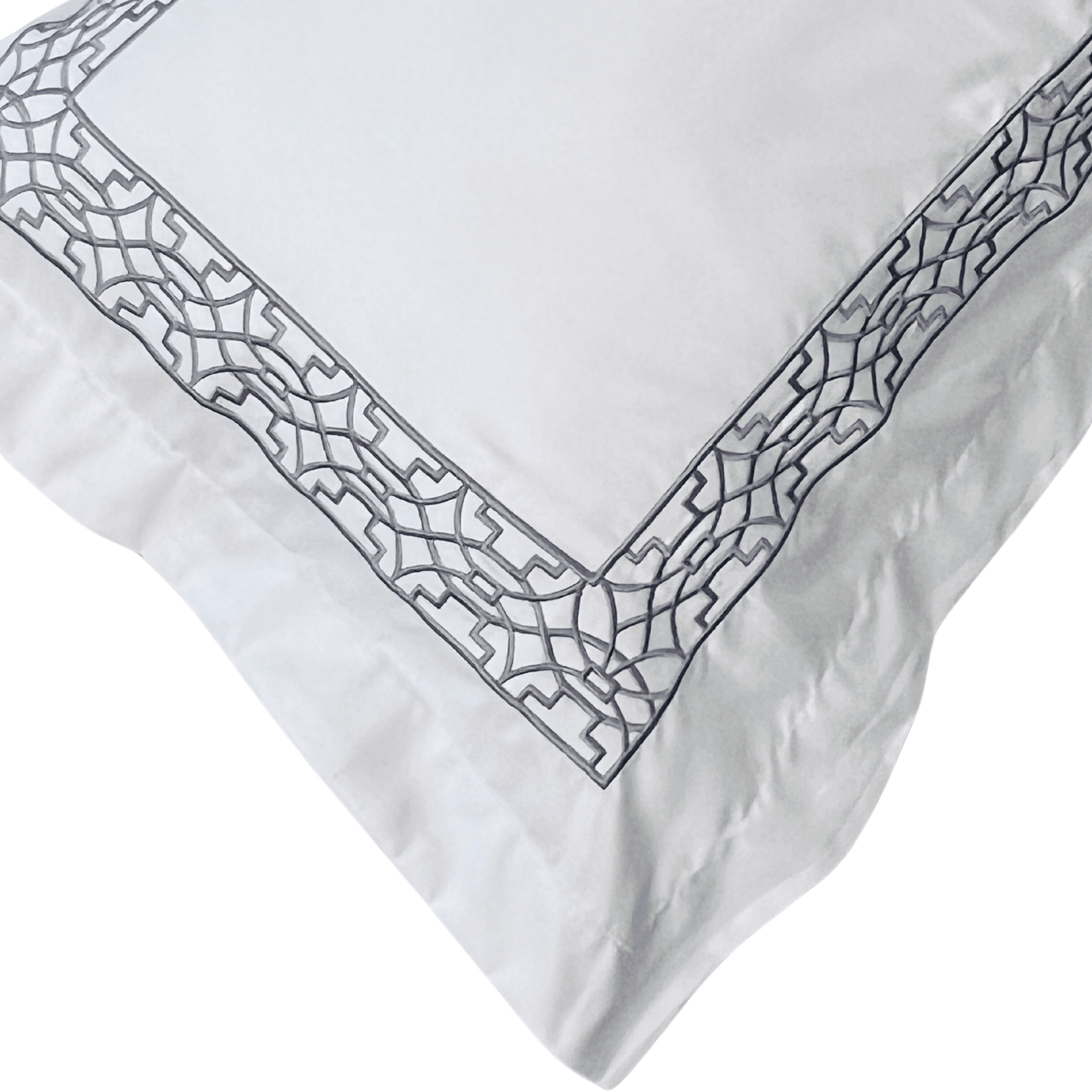 Beddley Opulent Elegance Embroidered Pillow Sham with three sided open easycare zipper