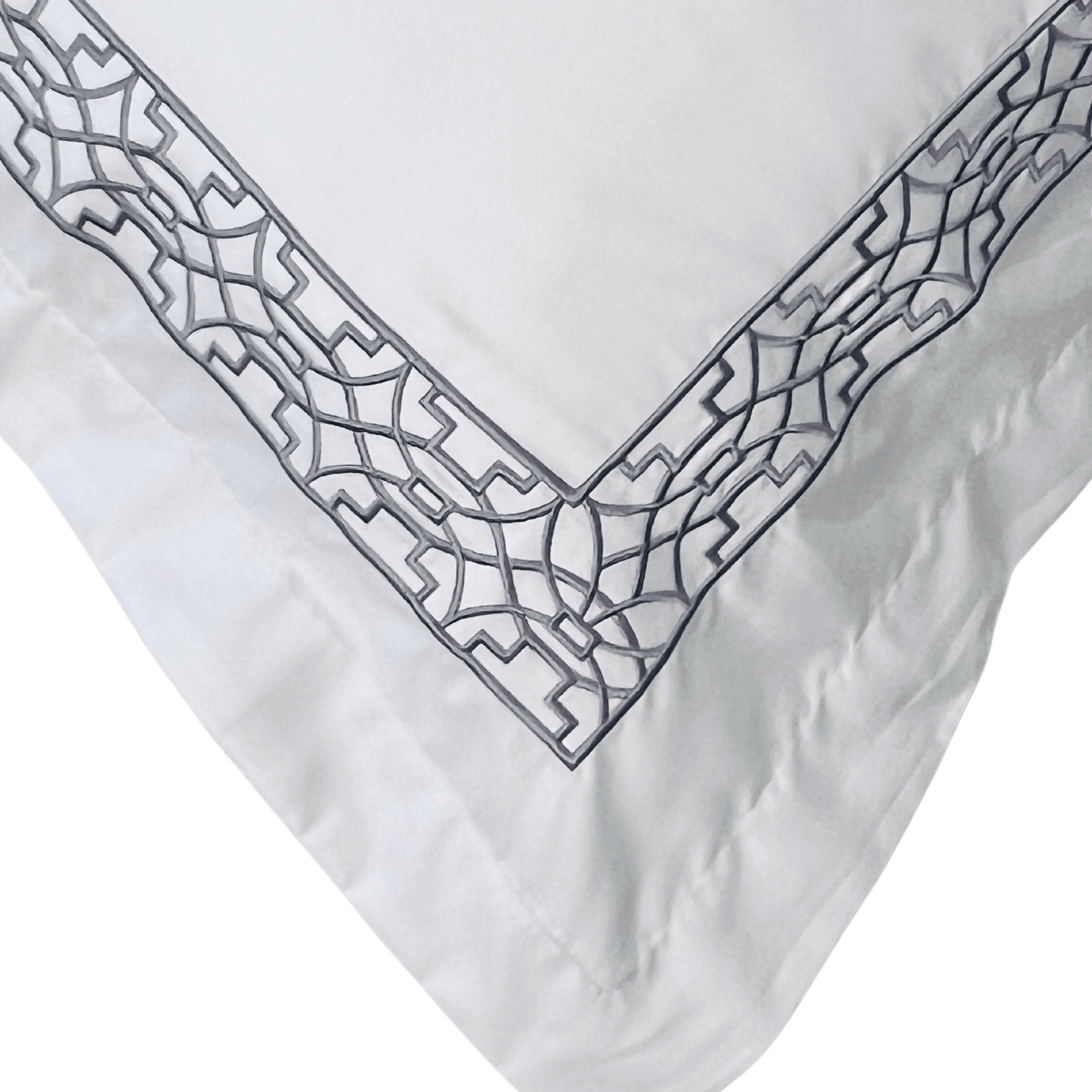 Beddley Opulent Elegance Embroidered Pillow Sham with three sided open easycare zipper