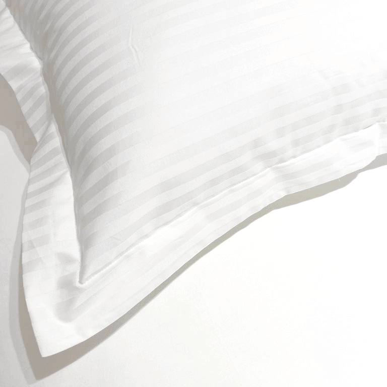 beddley white pillow sham with stripes, white pillow case with stripes