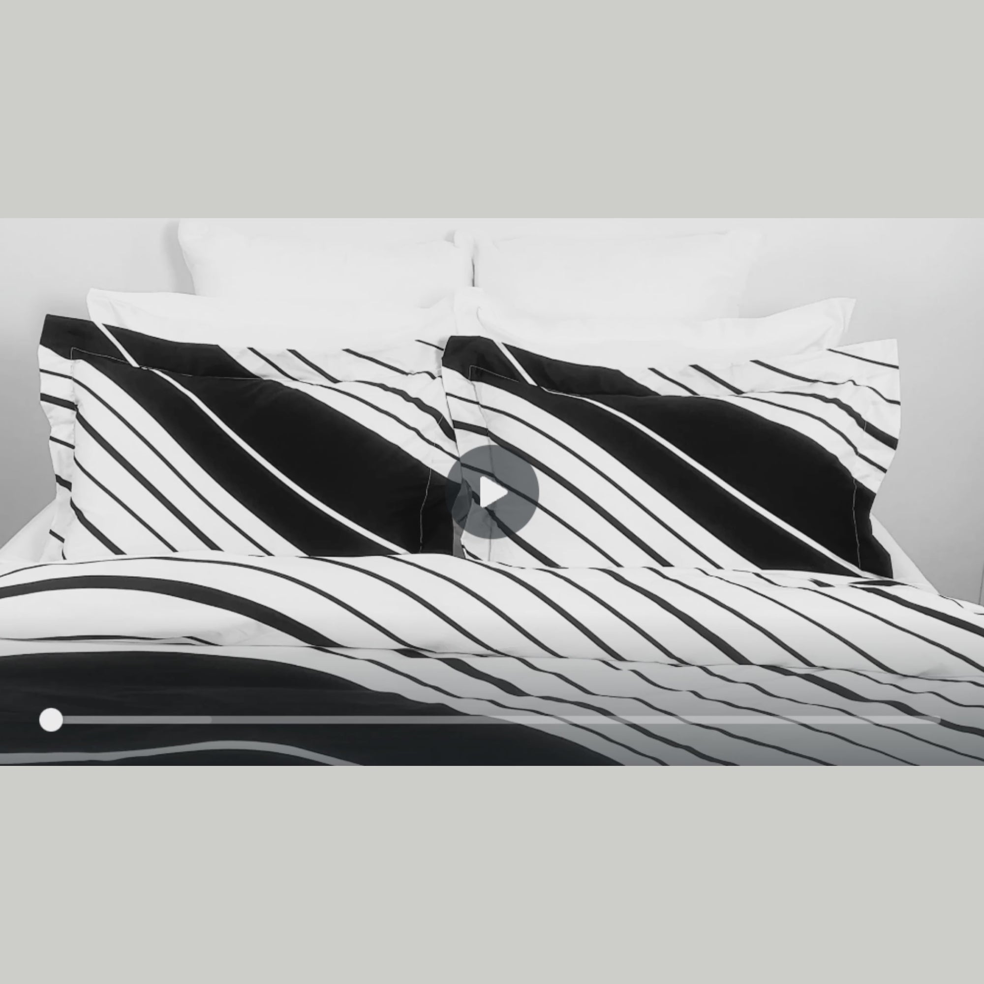 Video of Luxury Black and White Print Duvet Cover by Beddley