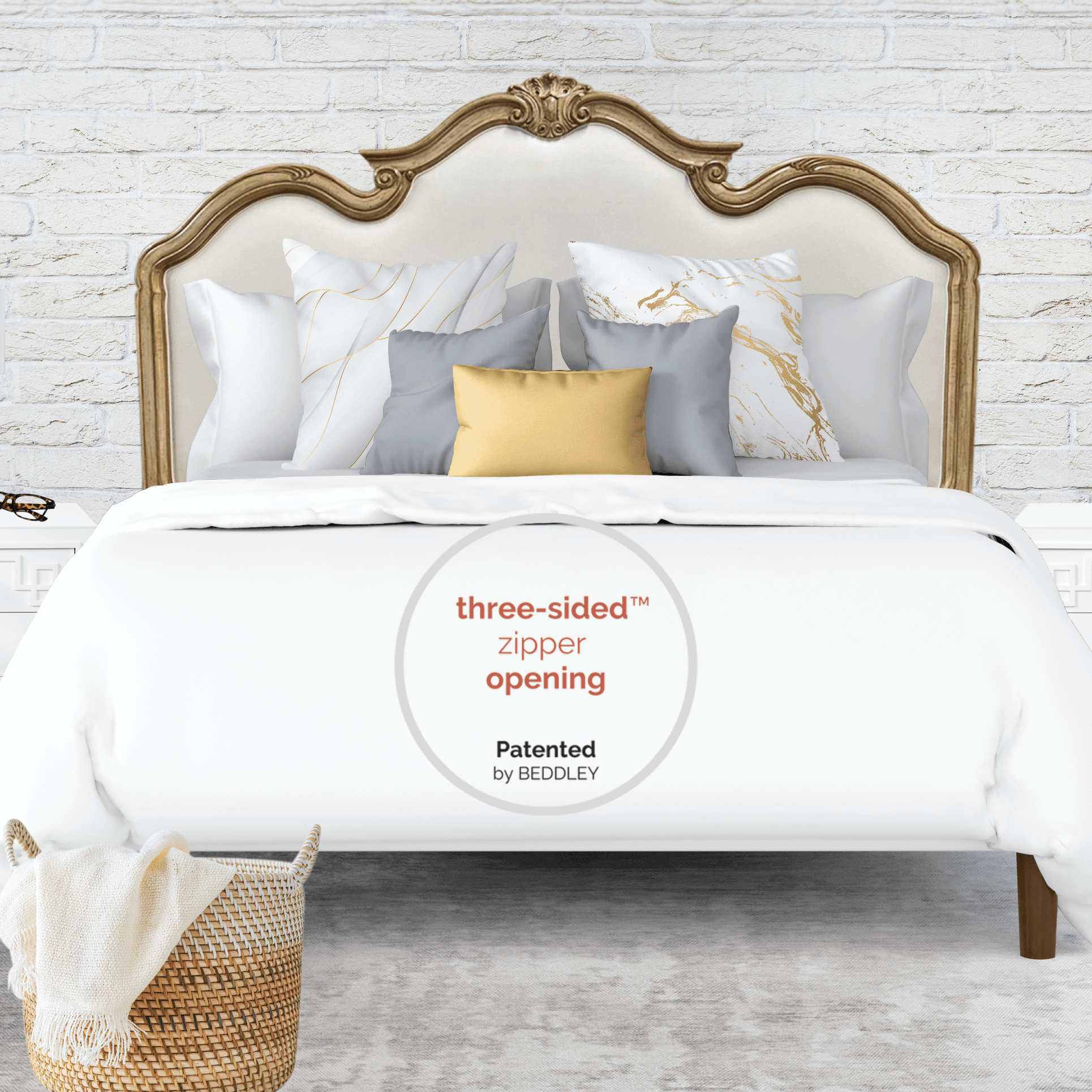 Beddley Three-Sided Zippered Duvet Covers | Comforter Covers