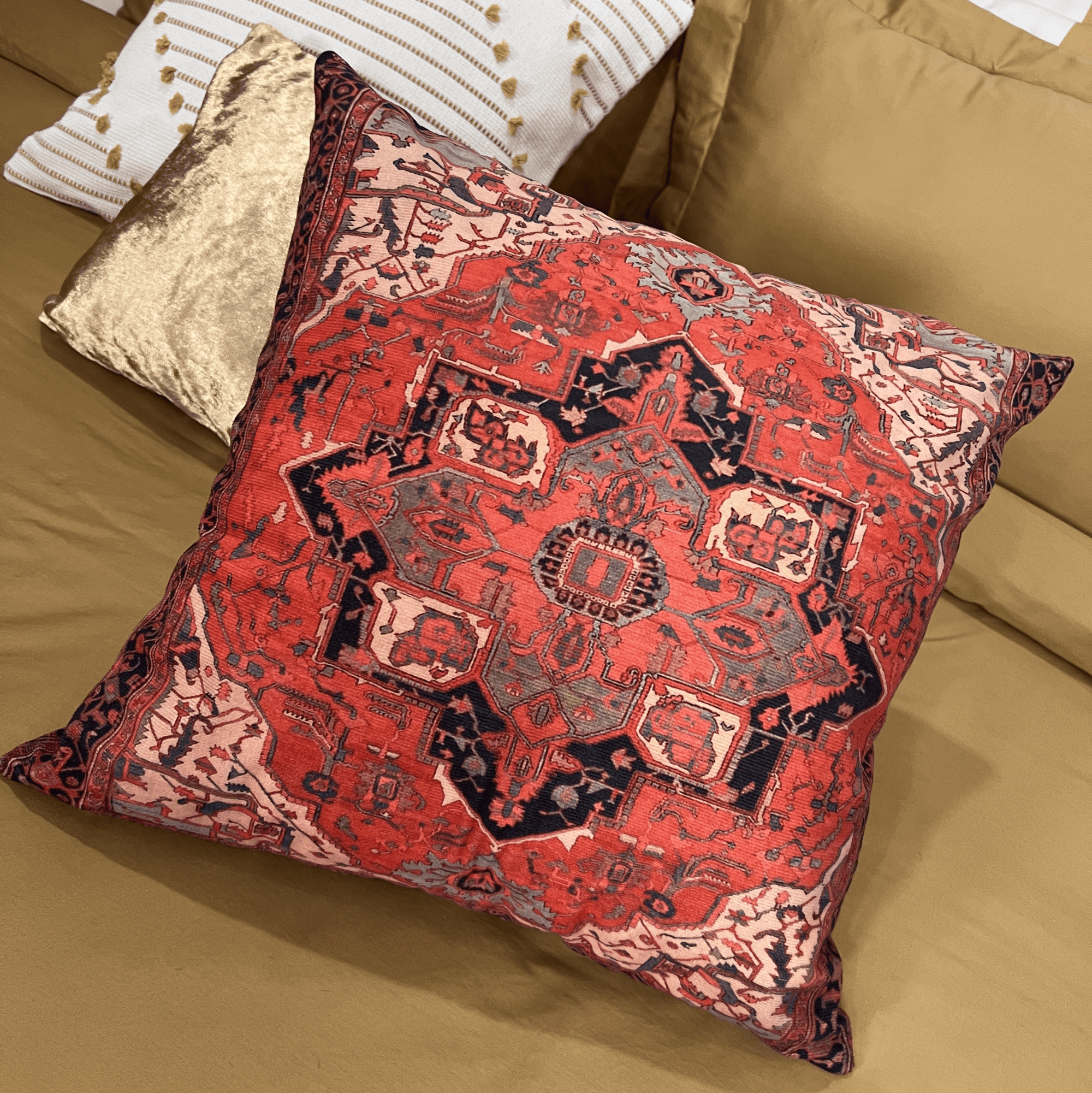 beddley Turkish Delight Pillow Covers - Set of 2 with three sided open easycare zipper