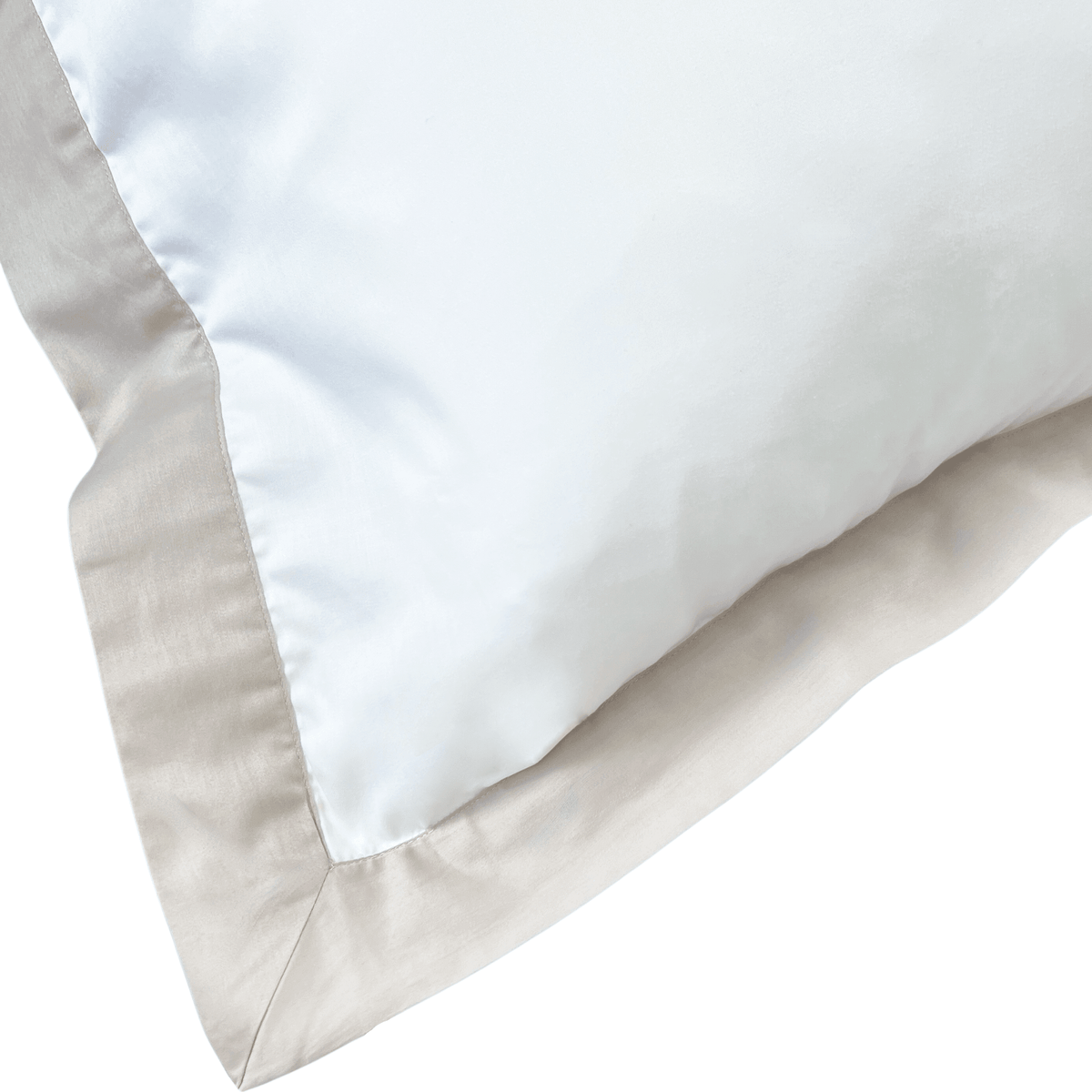 White Sham with pewter border, by Beddley