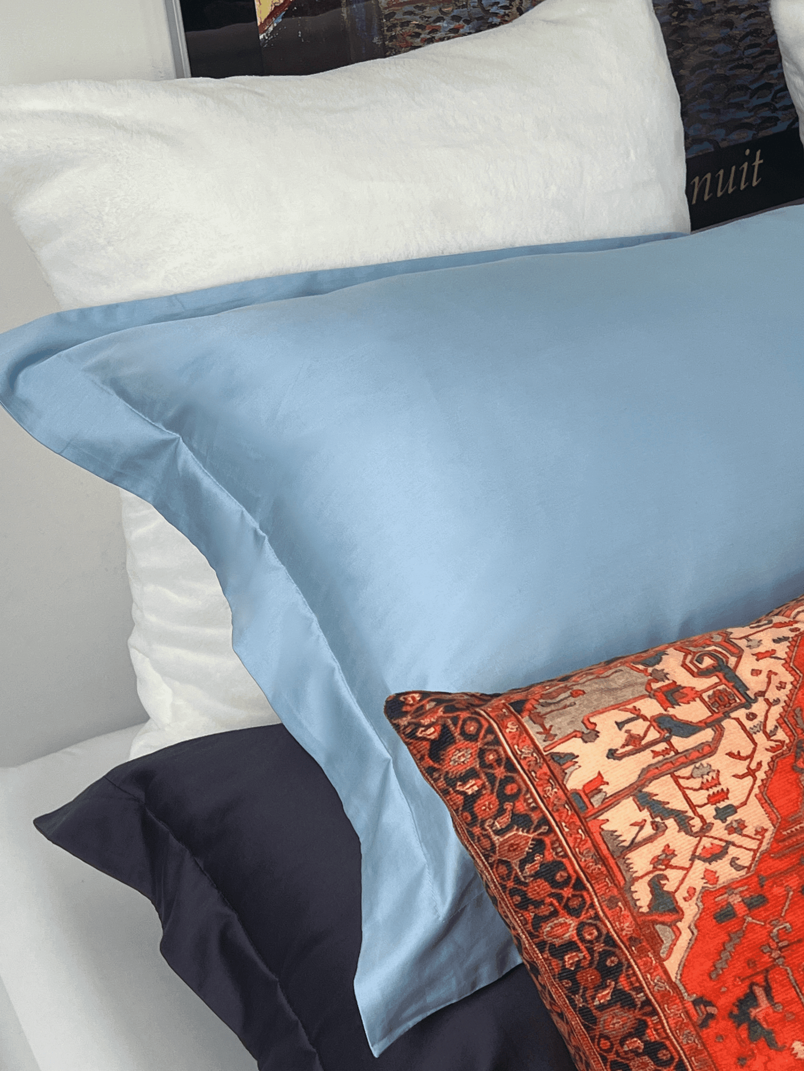 Cashmere Blue Sham (NEW) - beddley.com