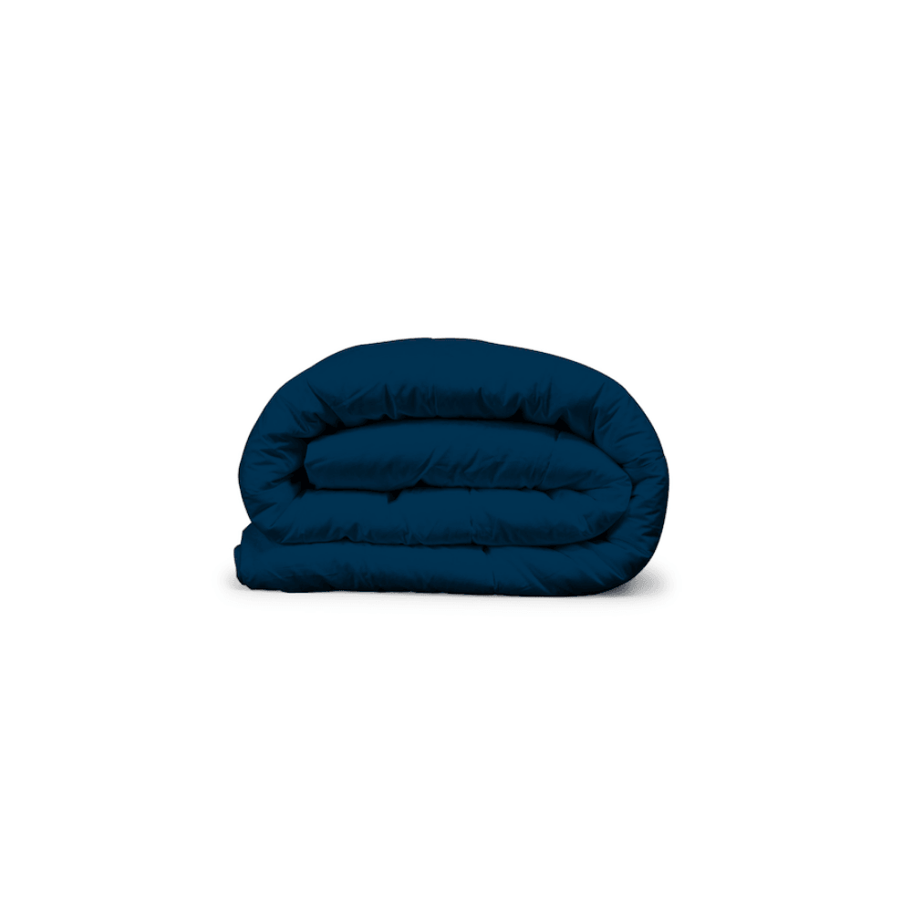 Navy Blue Three-Sided Zipper Duvet Cover by Beddley